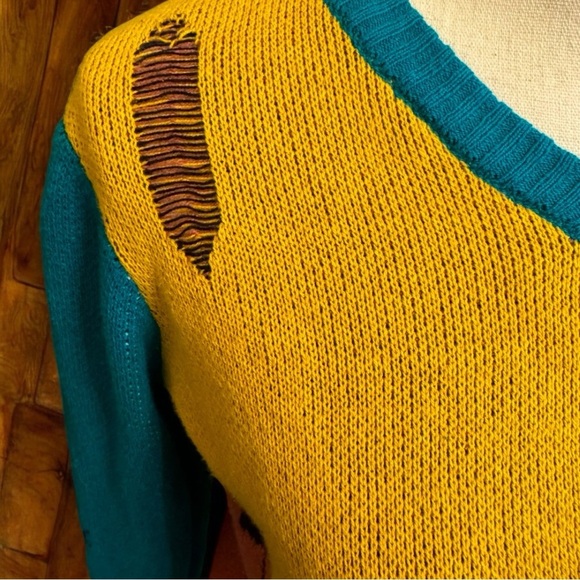 DISNEY’S The Nightmare Before Christmas Sally-Inspired Patchwork Sweater - Small - Picture 2 of 15